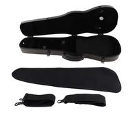 KIMISS Custodia Rigida Leggera in Fibra di Carbonio per Custodia per Violino con Igrometro e Cinghie - Scatola per Trasporto Portatile del Violino (Caffè)