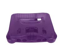 KIMISS Custodia Sostitutiva per Console di Gioco per N64 - Scocca in ABS retrò con Design Colorato, Include Accessori di Montaggio, Scocca Traslucida per Tutte le Regioni (Viola traslucido)
