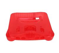 KIMISS Custodia Sostitutiva per Console di Gioco per N64 - Scocca in ABS retrò con Design Colorato, Include Accessori di Montaggio, Scocca Traslucida per Tutte le Regioni (Rosso trasparente)
