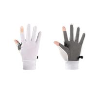 KIMISS da Ciclismo Estivi in seta di Ghiaccio - 2 Sportivi Senza per Uomo e Donna, Ideali per Ciclismo, Allenamento in Palestra, Sollevamento Pesi, attività all'aperto, Taglia M (WHITE)