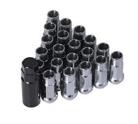 KIMISS Dadi Ad Alette, Universali 20 Pezzi M12x1.25 Dadi Ad Alette per Ruote in Metallo Accessori per Auto Universali(d'Argento)