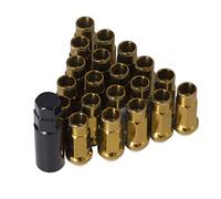 KIMISS Dadi Ad Alette, Universali 20 Pezzi M12x1.25 Dadi Ad Alette per Ruote in Metallo Accessori per Auto Universali(Oro)