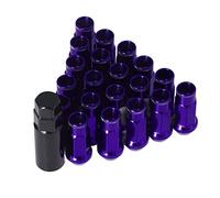 KIMISS Dadi Ad Alette, Universali 20 Pezzi M12x1.25 Dadi Ad Alette per Ruote in Metallo Accessori per Auto Universali(Viola)