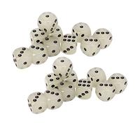 KIMISS Dadi Luminosi da 20 Pezzi - Dadi Luminosi a 6 Facce in Plastica Media con Punto per Giochi da Tavolo e attività Notturne