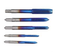 KIMISS Discussione Set di Utensili a Rubinetto - 5 Pcs M3 M4 M5 M6 M8 Rubinetti in Acciaio Ad Alta velocità per Tocco di Precisione - Bit di Rubinetto con Rivestimento in Titanio Resistente (Plato