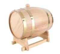 KIMISS Dispenser 3L di Botte di Vino in Quercia Vintage - Whisky Rustico, Bourbon, Fusta di Tequila con Supporto, Rubinetto e Sughero per il Bar e Intrattenere
