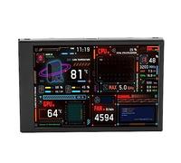 KIMISS Display Temperatura CPU Monitor Temperatura Computer da 3,5 Pollici Doppia Porta USB IPS Mini Display Dati CPU con Editor di Temi Visivi per GPU RAM HDD | Monitoraggio della