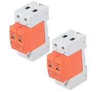 KIMISS Dispositivi di Protezione Contro le Sovratensioni SPD 2P - Protezione Scaricatore CA per Interruttore Automatico Domestico 420 V RMU1-C40 con Finestra Visiva, Fibbia Anti-incrinature e (Imax: