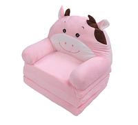 KIMISS Divano Pieghevole - Design Simpatico dei Cartoni Animati, Divano di Pieghevole di Morbido Comodo per e, Ideale per il Tempo di Gioco della Camera da Letto, Mucca Rosa (3 strati)