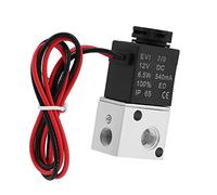 KIMISS Elettrovalvola a 3 Vie DC 12V 1/8" BSP - Valvola di Controllo dell'aria Pneumatica per Applicazioni Industriali (DC12V)