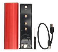KIMISS Enclosure SSD M.2, Installazione Gratuita USB C 3.1 NGFF Adapter Tool Protocol Computer Esterno Mobile Rosso