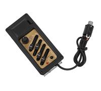 KIMISS Equalizzatore EQ Premium a 5 Bande Pickup per Chitarra Preamplificatore Piezo Equalizzatore EQ a 4 Bande Colore Venature del Legno 7545R per Chitarre Acustiche