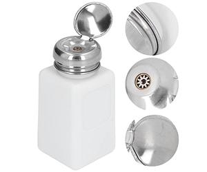 KIMISS Erogatore di solvente Antistatico ESD 200 ml - Flacone con Coperchio in Acciaio Inossidabile per Acetone, IPA e Olio