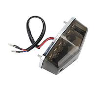 KIMISS Fanale posteriore per motocicletta, luce posteriore a LED, luce di stop di parcheggio, accessorio per moto, colore grigio fumo