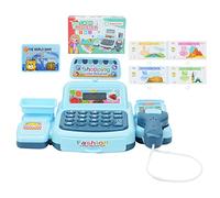 KIMISS Fare Un Registratore di Cassa di Gioco, Mini Registratore di Cassa di Simulazione, Giocattolo di del Supermercato per, Set da Gioco e Onal (Blue)