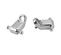 KIMISS Fermo per Albero con Corda a Rulli 2 Pezzi con Accessorio a Vite per Basso Elettrico Accessori per Chitarra Ad Alte Prestazioni (SILVER)