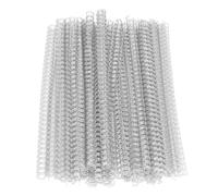 KIMISS Filo di Rilegatura a Doppio Anello per A4-100 Pezzi Diametro 6,4 Mm, Passo 3:1, 34 Anelli, Ideale per Rilegatura di Documenti e Presentazioni (SILVER)