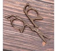 KIMISS Forbici a Farfalla Vintage Europee 1 Pezzo Forbici da Sarto in Acciaio Inossidabile Stile Antico Accessori per Cucire Fai da Te per la Casa Modello in Rame (Marrone scuro)