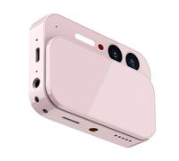 KIMISS Fotocamera Digitale 4K 64MP HD con Coperchio Scorrevole Touch Screen CCD Fotografia Studente Beauty Selfie (Rosea)