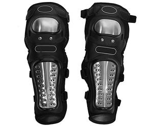 KIMISS Ginocchiere protettive in acciaio inossidabile per motociclette e motocross - Set di protezioni per stinchi per adulti - Design comodo, regolabile ed ergonomico