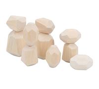 KIMISS Gioco di Blocchi di Costruzione in Pietra Color Legno - Giocattolo e Onal per Esplorare Forme e Colori (#4)
