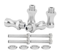 KIMISS Giunti Adattatori per Ruota per Auto Modello RC da 12 Pezzi in Lega di Alluminio da 1/10 a 1/8 per Veicoli Fuoristrada (SILVER)