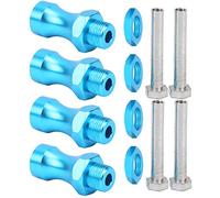 KIMISS Giunti Adattatori per Ruota per Auto Modello RC da 12 Pezzi in Lega di Alluminio da 1/10 a 1/8 per Veicoli Fuoristrada (BLUE)