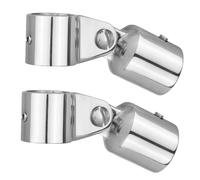 KIMISS Giunto Scorrevole e Terminale Ad Occhiello, Ferramenta per Bimini Top in Acciaio Inox 316, per Tubi Tondi da 7/8 Pollici, Dimensioni, Rotazione (Tubo Tondo da 7/8 Pollici / 22 mm di Diametro)