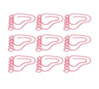 KIMISS Graziose Graffette in Metallo - 100 Clamp/Holder a Forma di Piede per Materiale Scolastico e, Segnalibri Portatili Antiscivolo per l'organizzazione dei Documenti (PINK)