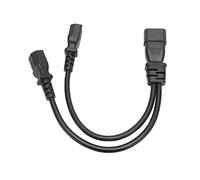 KIMISS IEC320 C14 a Doppio Cavo Splitter di Potenza C15 - Cavo Splitter Y per Lampade e Stampanti Scrivania, Lungo 12,6 Pollici, 10A 250 V