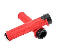 KIMISS Impugnature per Manubrio in Bici in Gomma Non Slip per Bici da Montagna e Bmx - Assorbimento d'urto e Design Comodo (rosso)