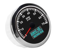 KIMISS Indicatore Contagiri RPM 3 in 1 Accessorio Marino Multifunzionale per Barche, Automobili e Camion - Display 9-32 V, velocità, Temperatura, Pressione Olio (quadrante nero)