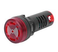KIMISS Indicatore Luminoso Ad Alte Prestazioni con Cicalino - 10 Pezzi BERM® LED Cicalino AD16-22SM Indicatore di Allarme Flash a Luce Rossa con AC/DC12V - Segnale Industriale Impermeabile