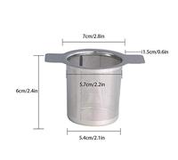 KIMISS Infusore per Filtro a Rete da tè in Acciaio Inossidabile con Coperchio-filtro tè Multiuso Non Tossico per Birra Senza Residui (Maniglia con coperchio a tenuta)