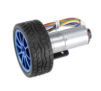 KIMISS Ingranaggio Encoder Fai-da-te, Motori Encoder con Kit Ruote per Robot Smart Car DC12V 500 Giri/min 2x12v Dc con Encoder 0 Staffa di Montaggio Motore 65mm (Velocità 30)