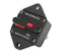 KIMISS Interruttore Automatico DC 32 V con Interruttore di Ripristino Manuale, Design Impermeabile per Auto, Camion, Barche, e ATV - Protezione da Sovraccarico e Uso Versatile (20A)