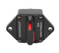 KIMISS Interruttore Automatico DC 32 V con Interruttore di Ripristino Manuale, Design Impermeabile per Auto, Camion, Barche, e ATV - Protezione da Sovraccarico e Uso Versatile (80A)