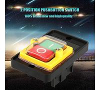 KIMISS Interruttore di Alimentazione a Pulsante 10A, Interruttore di Controllo Motore Elettrico KA0-5 380V con Funzione di Blocco e Momentaneo