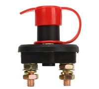 KIMISS Interruttore di Scollegamento della Batteria, Interruttore di Interruzione Isolatore di Alimentazione DC 12V 24V con 2 Interruttori di Spegnimento 4 Terminali in Ottone, per