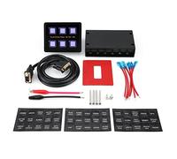 KIMISS KI06961 12V / 24V 6 Gang Pannello di controllo Touch Screen Box Pannello interruttori a LED per auto barca Universal
