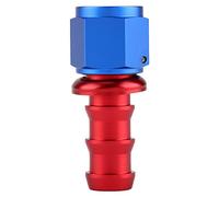 KIMISS KI7054 AN10 Dritto 45 90 180 Gradi Push On Lock Olio Combustibile Gas Linea Tubo Lato maschio Raccordo in lega di alluminio Blu e Rosso(Diritto)