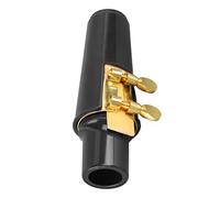 KIMISS Kit Bocchino per Sassofono Contralto con Coperchio, Legatura e Ancia - Accessori Essenziali per Sassofonisti Contralto (BLACK)