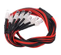 KIMISS Kit di Luce LED per Auto RC con Controllo di Terzo Canale - 8 LED Luminosi 1/8 e 1/10 Scala Auto RC, Camion e Crawler - Accessori per Illuminazione a Scopo