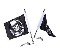 KIMISS Kit di Montaggio per Asta Portabandiera per Coperchio del Bagagliaio con Bandiere a Forma di Teschio per Gold Wing DCT 2018-2020, Kit di Ricambio per Asta Portabandiera per Moto con