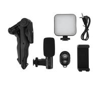 KIMISS Kit di Telefono Smartphone Video Vlog Kit LED Riempimento Light Tripod Microfono Controller Rumore Rumore Interviste Sui Media della Fotocamera per Telefono