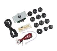 KIMISS Kit Joystick Controller USB Fai-da-te con Sfera Ovale e Chip di Controllo per i Giochi più amati: Installazione Semplice, Connessione USB, Sfera Rimovibile e Design Antipolvere (BLACK)