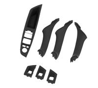 KIMISS Kit Maniglia Porta e Copertura Interruttore Finestrino da 7 Pezzi per Serie 5 F10 F11 2010-2016 - Include Maniglia del Bracciolo e Pannello Interruttori di Ricambio (BLACK)