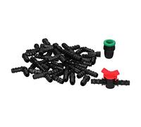 KIMISS Kit per Irrigazione a Goccia da 34 Pezzi con Adattatore per Rubinetto G1/2, Connettori a T e Forniture Spray per Irrigazione di Giardino, Serra, Fattoria e Ortaggi