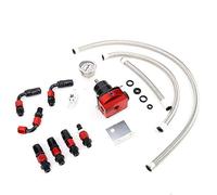 KIMISS Kit Regolatore di Pressione del Carburante Regolabile Universale con Manometro Olio 0 100 Psi Accessorio per Auto Ad Alte Prestazioni Rosso per Appassionati di Automobili