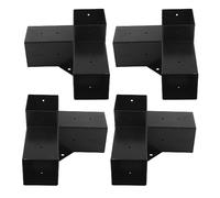 KIMISS Kit Staffa per Pergola Resistente per Hardware di Supporto in Legno Sopraelevato Fai-da-te - Robusta Staffa di Estensione Angolare per la Lavorazione del Legno all'aperto (4PCS)